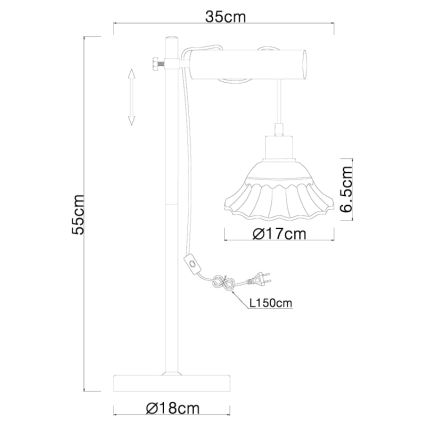 Globo - Επιτραπέζια λάμπα 1xE27/40W/230V