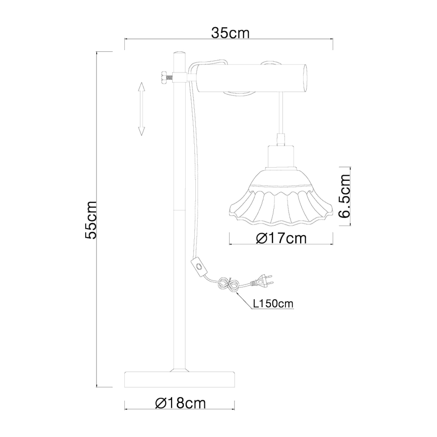Globo - Επιτραπέζια λάμπα 1xE27/40W/230V