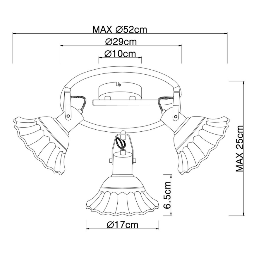 Globo - Φωτιστικό σποτ 3xE27/40W/230V