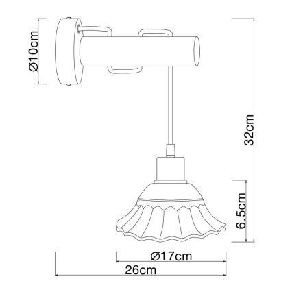 Globo - Επιτοίχιο φωτιστικό σποτ 1xE27/40W/230V