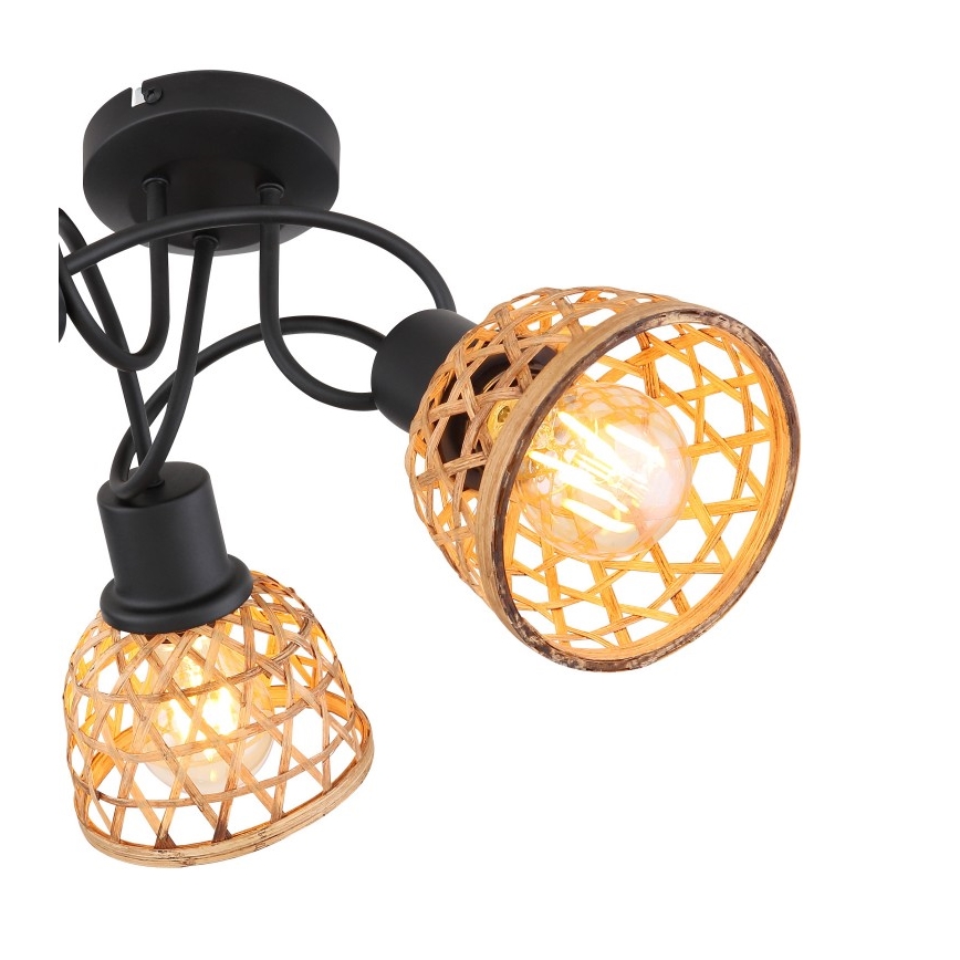 Globo - Πλαφονιέρα οροφής 3xE27/15W/230V μπαμπού