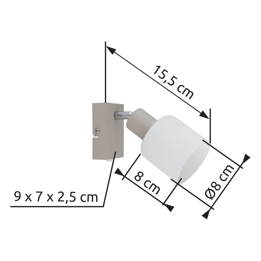 Globo - Επιτοίχιο σποτ 1xE14/25W/230V