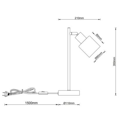 Globo - Επιτραπέζιο φωτιστικό 1xE14/25W/230V