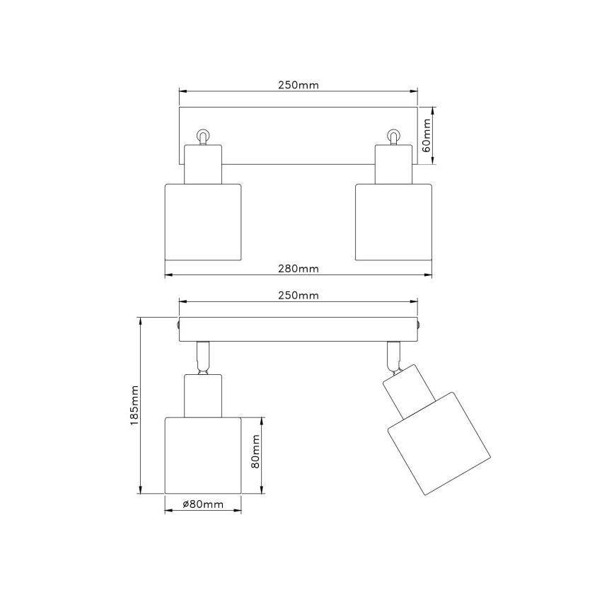 Globo - Φωτιστικό σποτ 2xE14/25W/230V