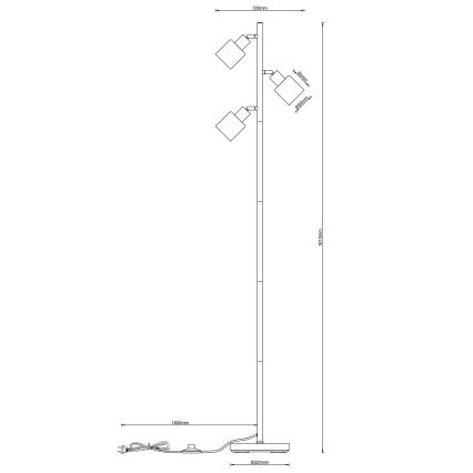Globo - Επιδαπέδιο φωτιστικό 3xE14/25W/230V
