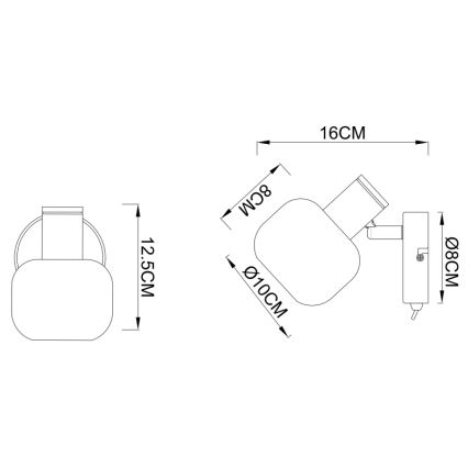 Globo - Προβολέας τοίχου 1xE14/40W/230V