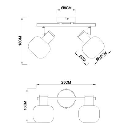 Globo - Φωτιστικό σποτ 2xE14/40W/230V