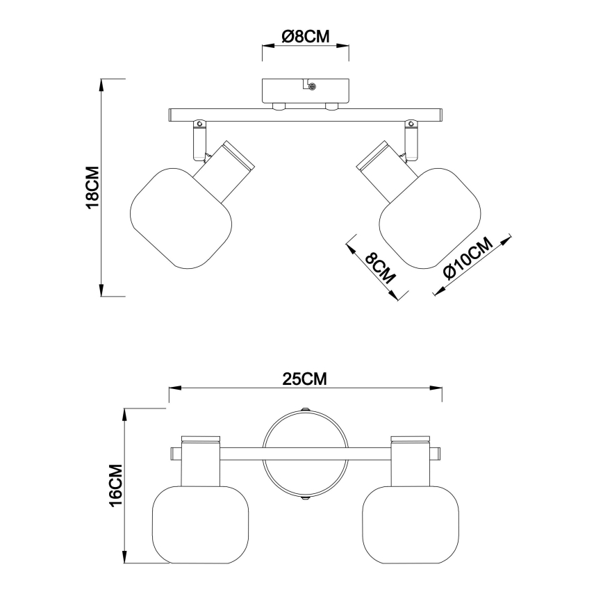 Globo - Φωτιστικό σποτ 2xE14/40W/230V
