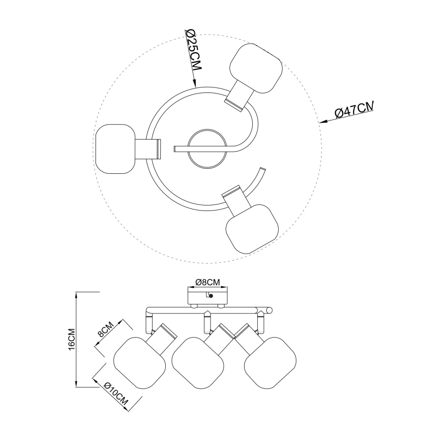 Globo - Φωτιστικό σποτ 3xE14/40W/230V