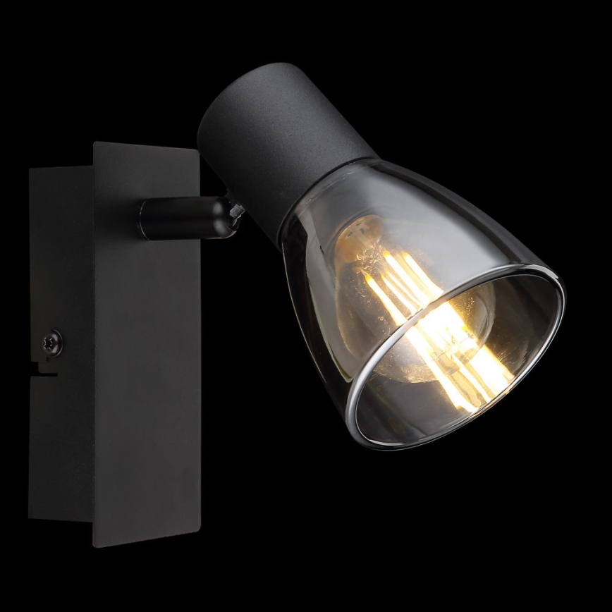Globo - Επιτοίχιο φωτιστικό σημείου 1xE14/40W/230V μαύρο