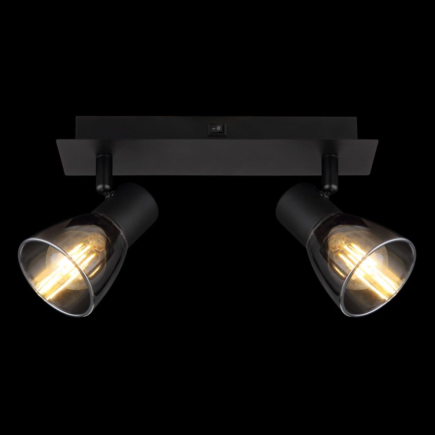 Globo - Φωτιστικό σποτ τοίχου 2xE14/40W/230V μαύρο