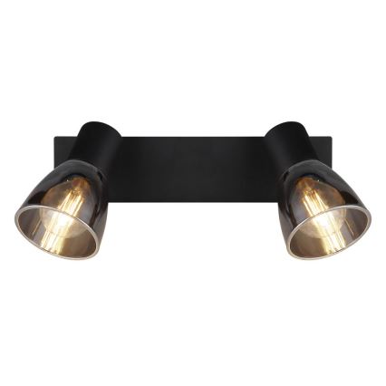 Globo - Φωτιστικό σποτ τοίχου 2xE14/40W/230V μαύρο