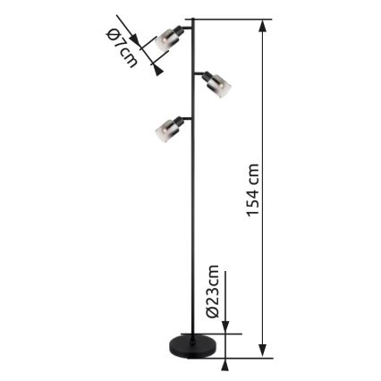 Globo - Επιδαπέδιο φωτιστικό 3xE14/40W/230V