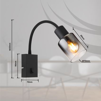 Globo - Εύκαμπτο φωτιστικό τοίχου 1xE14/40W/230V