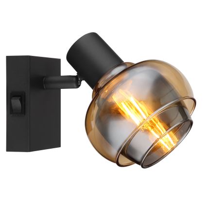 Globo - Επιτοίχιο σποτ φωτιστικό 1xE14/40W/230V μαύρο