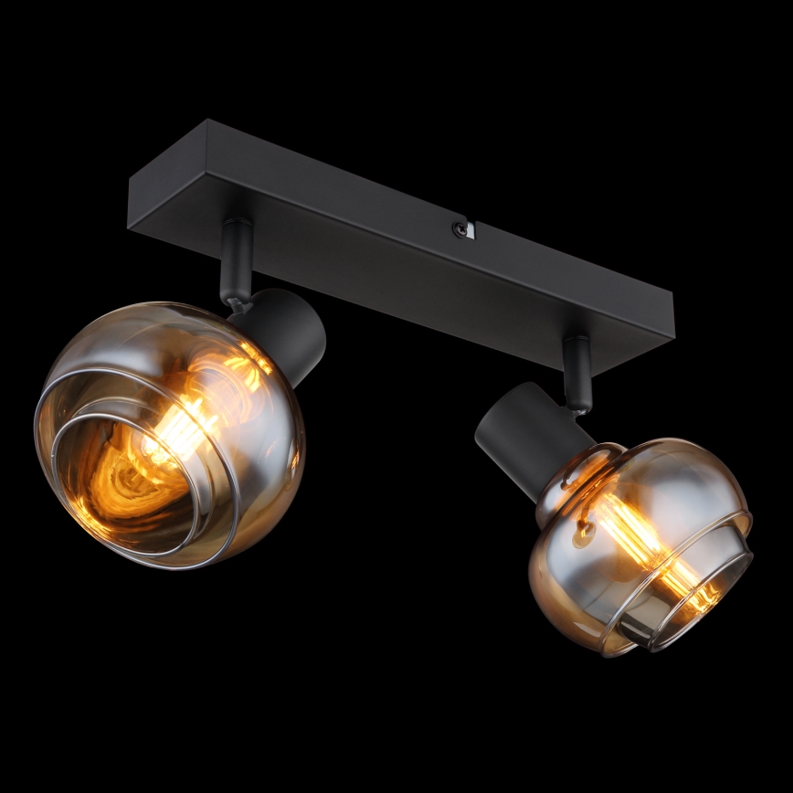 Globo - Φωτιστικό σποτ 2xE14/40W/230V μαύρο
