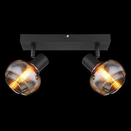 Globo - Φωτιστικό σποτ 2xE14/40W/230V μαύρο