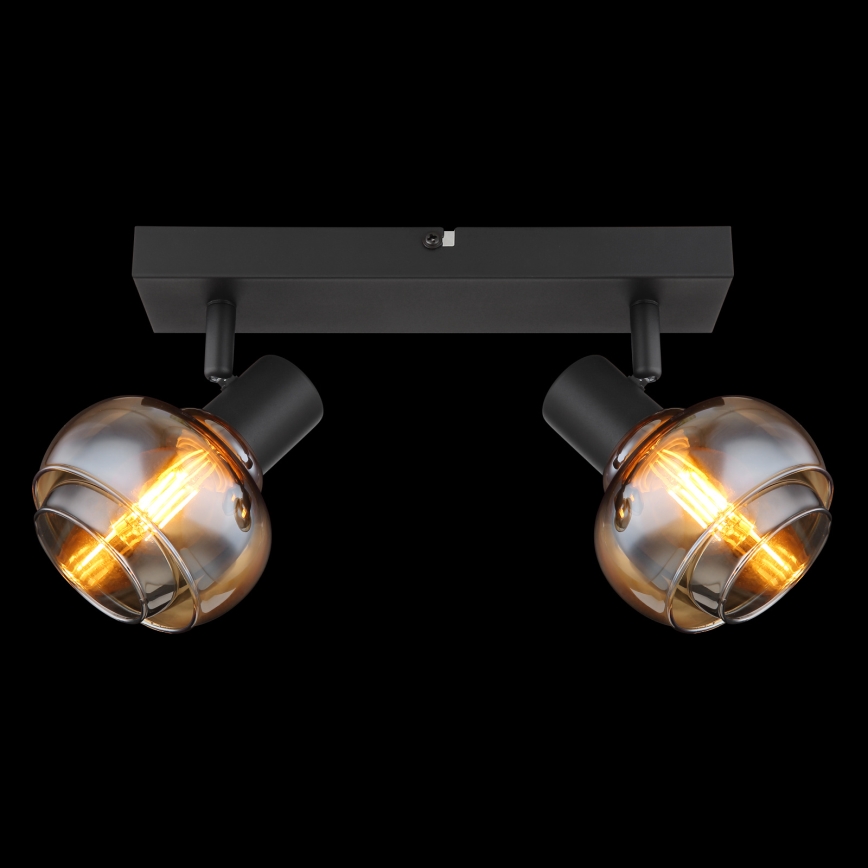 Globo - Φωτιστικό σποτ 2xE14/40W/230V μαύρο