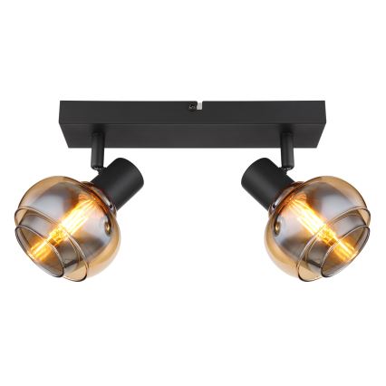Globo - Φωτιστικό σποτ 2xE14/40W/230V μαύρο