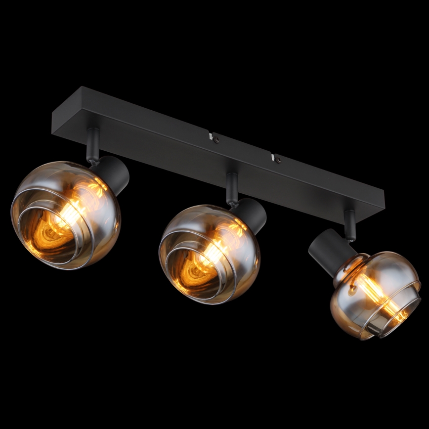 Globo - Σποτ φωτιστικό 3xE14/40W/230V μαύρο