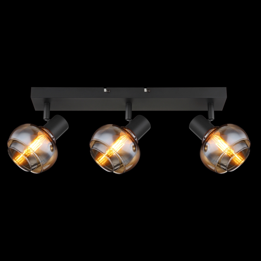 Globo - Σποτ φωτιστικό 3xE14/40W/230V μαύρο