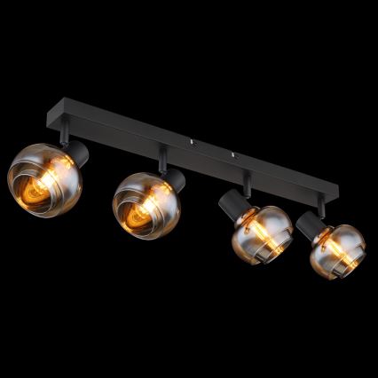 Globo - Σποτ φωτιστικό 4xE14/40W/230V μαύρο