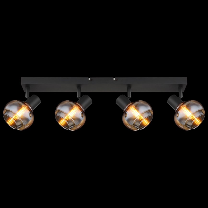 Globo - Σποτ φωτιστικό 4xE14/40W/230V μαύρο