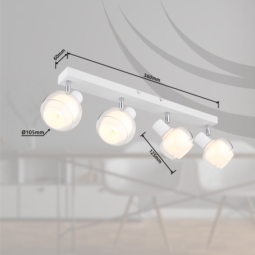 Globo - Φωτιστικό σποτ 4xE14/40W/230V λευκό