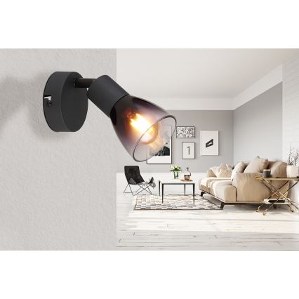Globo - Σποτ τοίχου 1xE14/25W/230V μαύρο