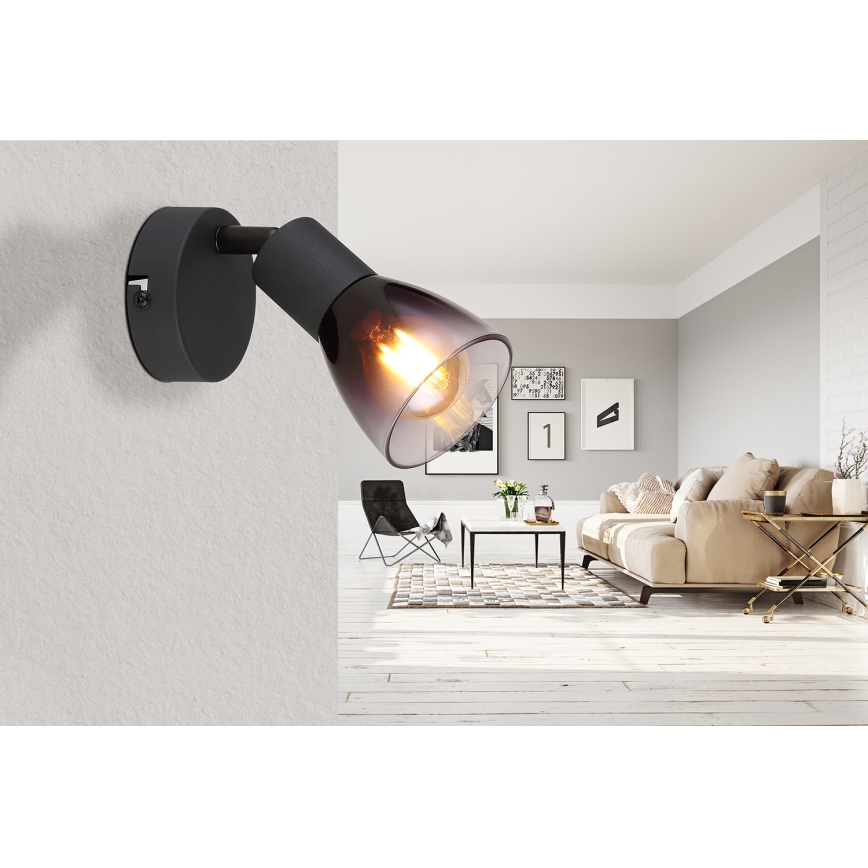 Globo - Σποτ τοίχου 1xE14/25W/230V μαύρο