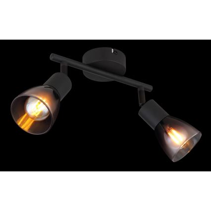 Globo - Φωτιστικό σποτ 2xE14/25W/230V μαύρο