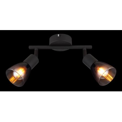 Globo - Φωτιστικό σποτ 2xE14/25W/230V μαύρο