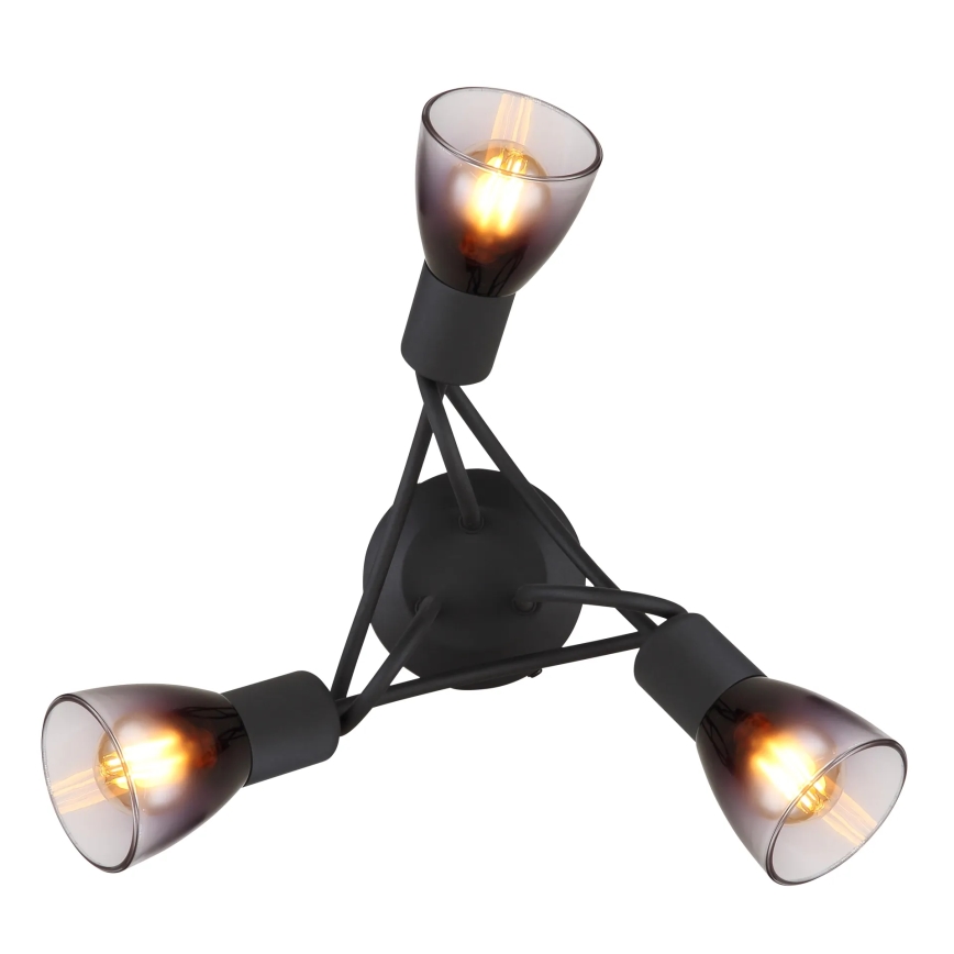 Globo - Πλαφονιέρα οροφής 3xE14/25W/230V μαύρο