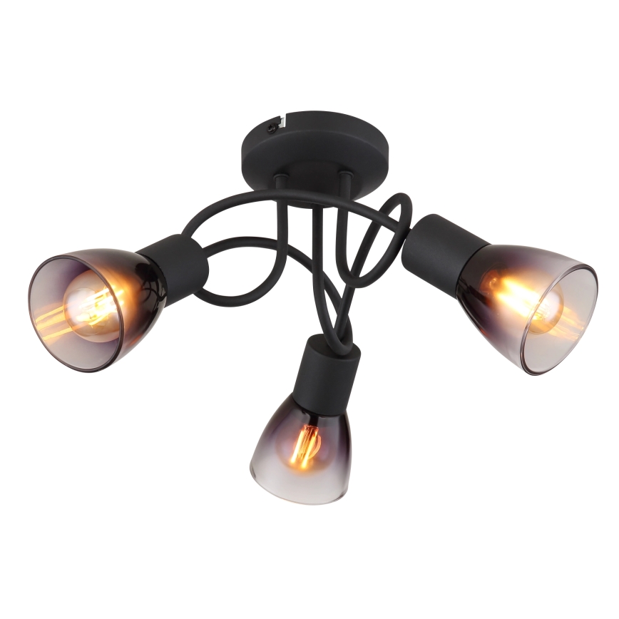 Globo - Πλαφονιέρα οροφής 3xE14/25W/230V μαύρο