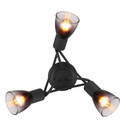Globo - Πλαφονιέρα οροφής 3xE14/25W/230V μαύρο