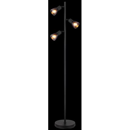 Globo - Επιδαπέδιο φωτιστικό 3xE14/25W/230V μαύρο
