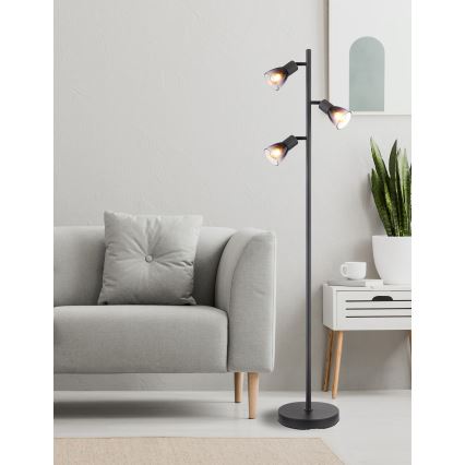 Globo - Επιδαπέδιο φωτιστικό 3xE14/25W/230V μαύρο