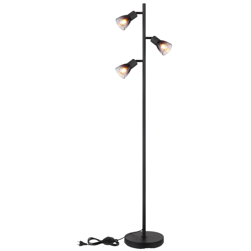 Globo - Επιδαπέδιο φωτιστικό 3xE14/25W/230V μαύρο
