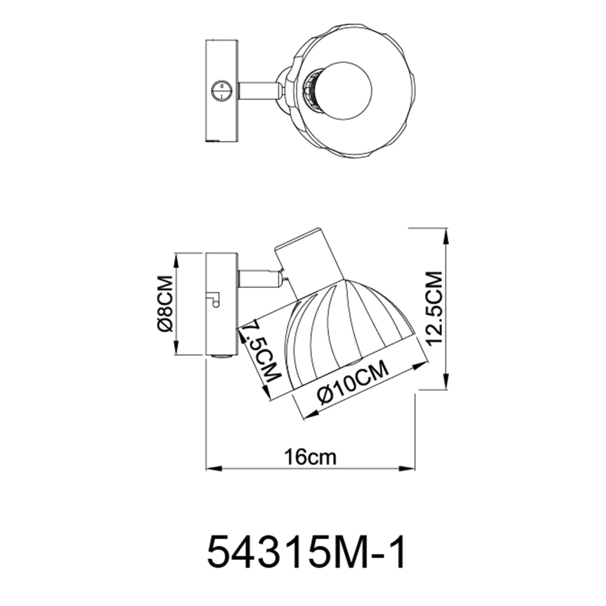 Globo - Σποτ τοίχου 1xE14/40W/230V χρυσό