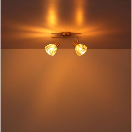 Globo - Φωτιστικό σποτ 2xE14/40W/230V χρυσό