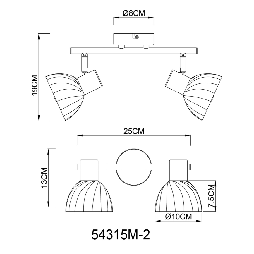 Globo - Φωτιστικό σποτ 2xE14/40W/230V χρυσό