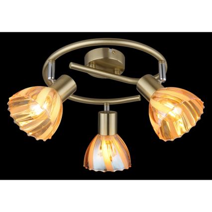 Globo - Φωτιστικό σποτ 3xE14/40W/230V χρυσό