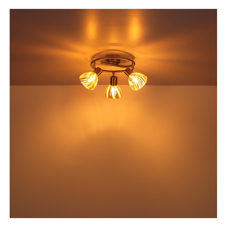 Globo - Φωτιστικό σποτ 3xE14/40W/230V χρυσό