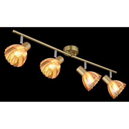Globo - Φωτιστικό σποτ 4xE14/40W/230V χρυσό