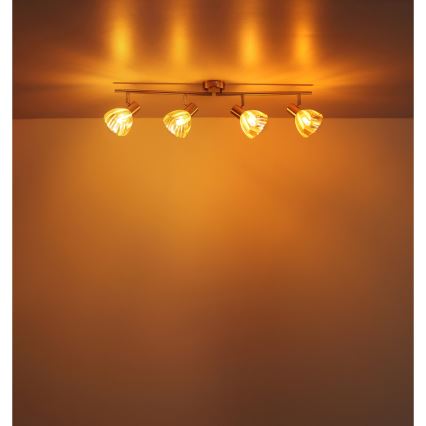 Globo - Φωτιστικό σποτ 4xE14/40W/230V χρυσό
