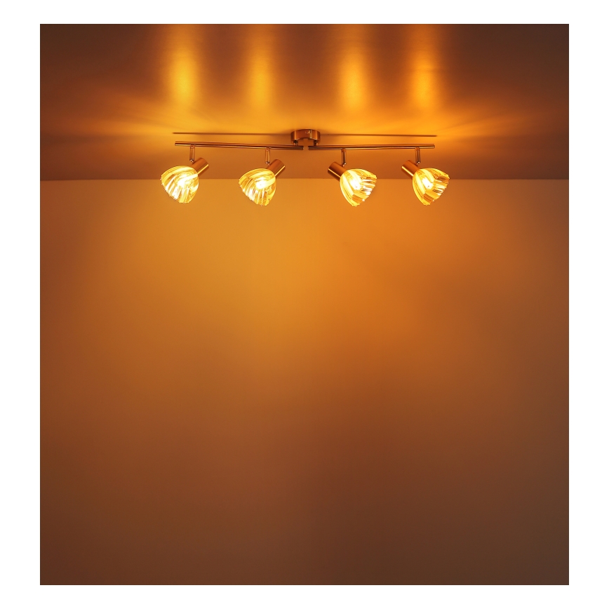 Globo - Φωτιστικό σποτ 4xE14/40W/230V χρυσό
