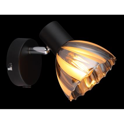 Globo - Σποτ τοίχου 1xE14/40W/230V μαύρο