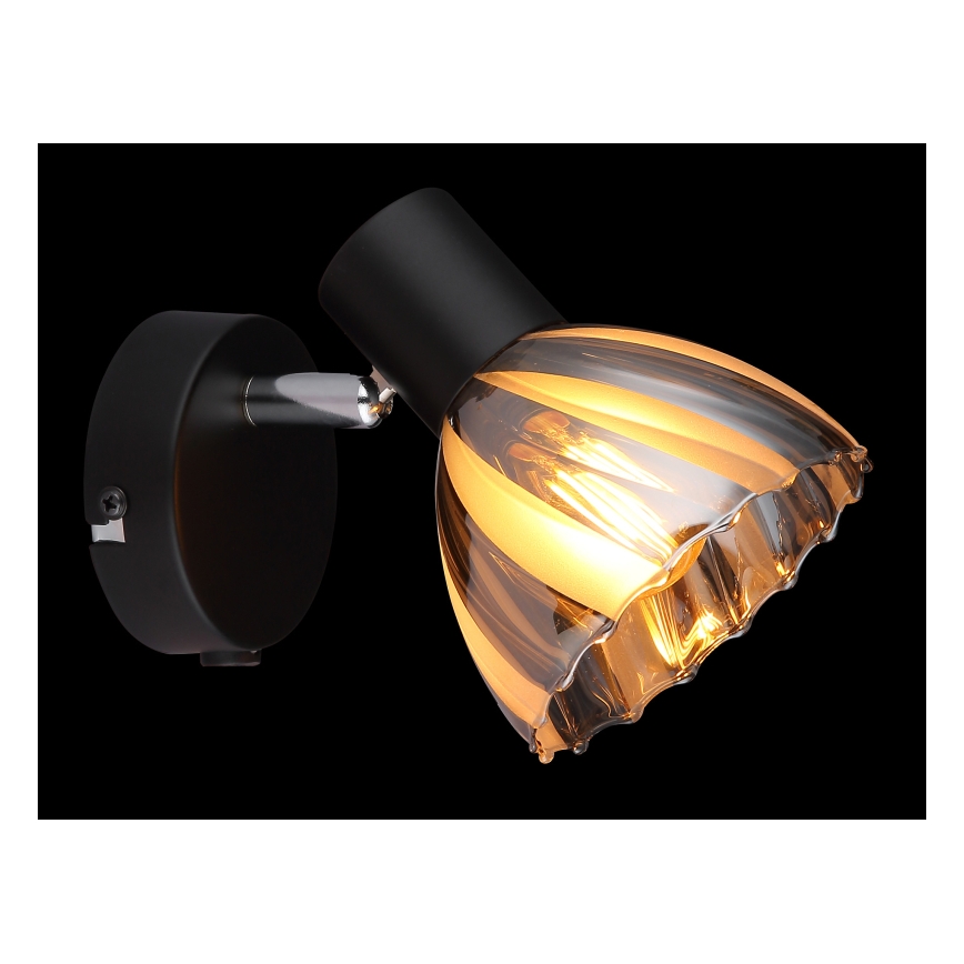 Globo - Σποτ τοίχου 1xE14/40W/230V μαύρο