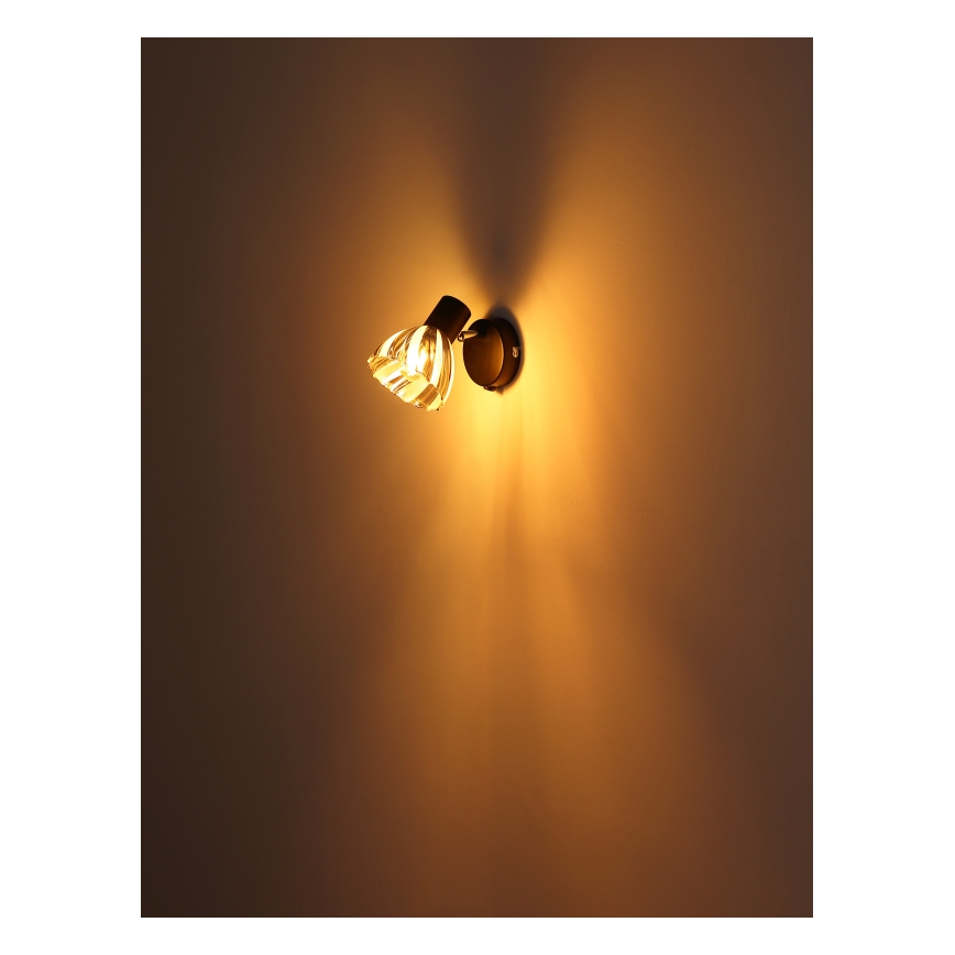 Globo - Σποτ τοίχου 1xE14/40W/230V μαύρο