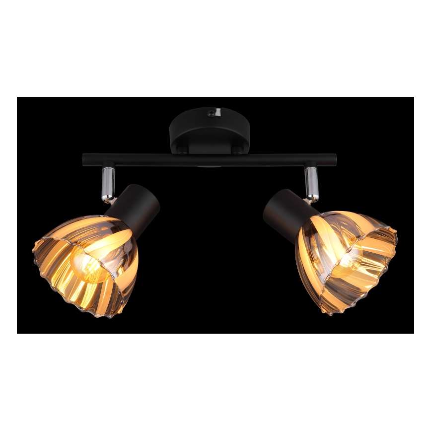 Globo - Φωτιστικό σποτ 2xE14/40W/230V μαύρο